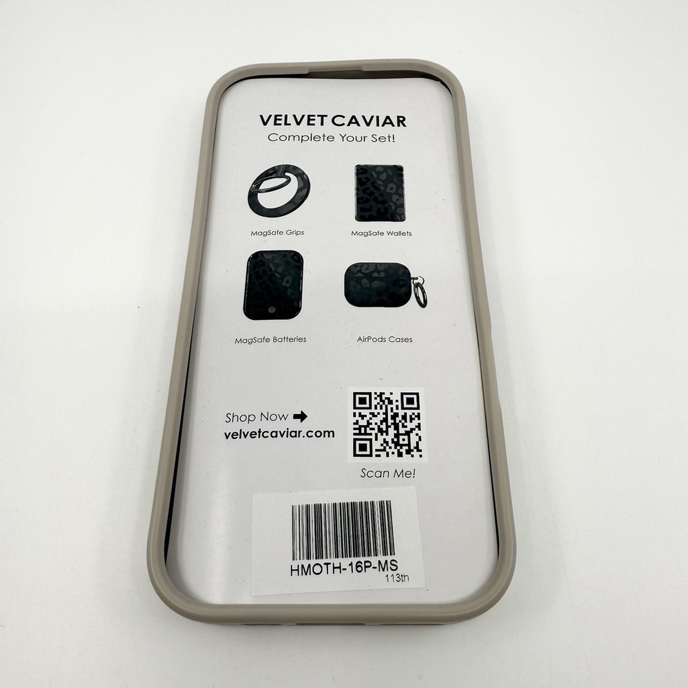 VELVET CAVIAR Magsafe Case for Apple iPhone 16 Pro Moonlight Moth NEW Neutrals - Picture 2 of 2